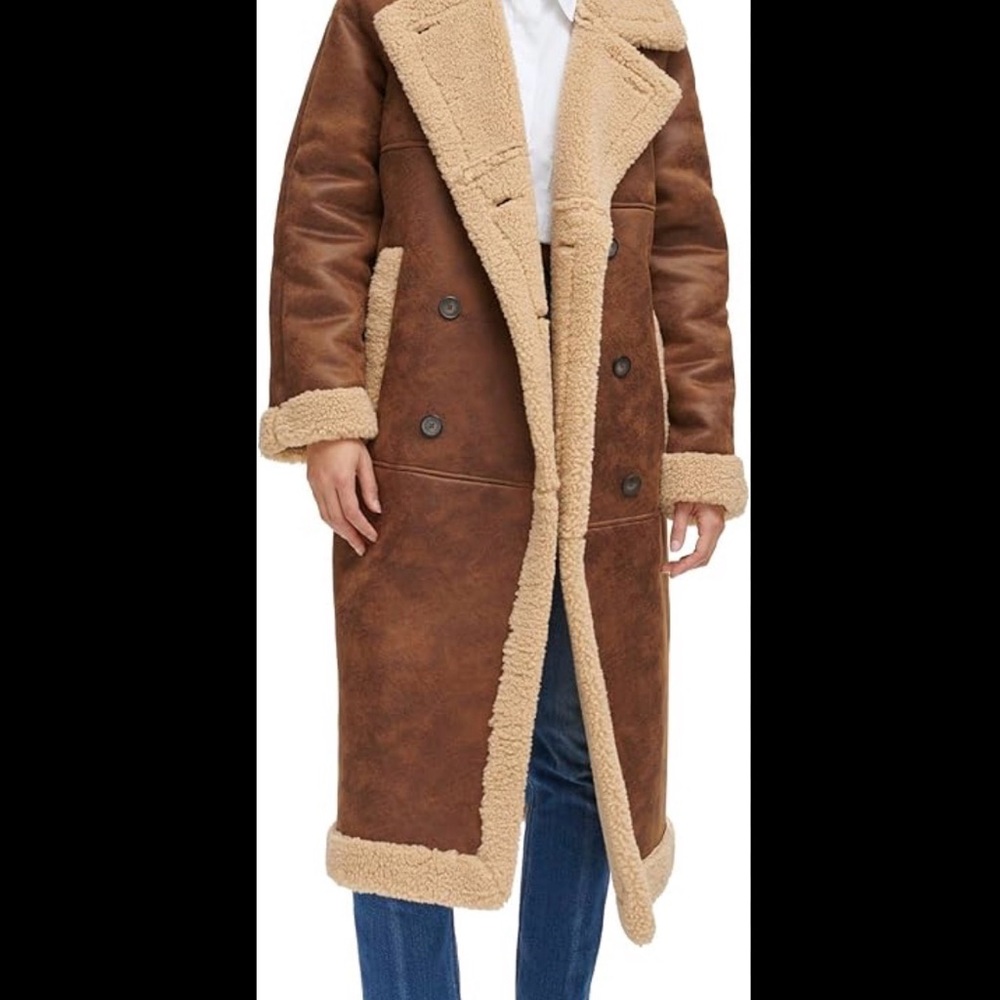 Levi's Brown Teddy Jacket with Cream Accents